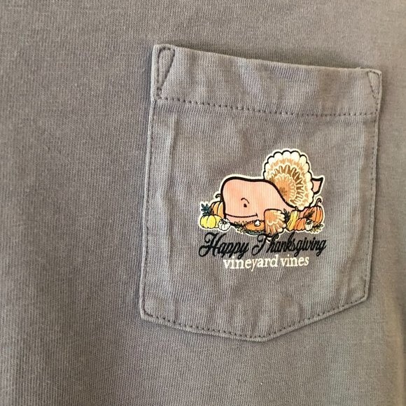Vineyard Vines Shirt "Happy Thanksgiving" size M - Picture 3 of 7